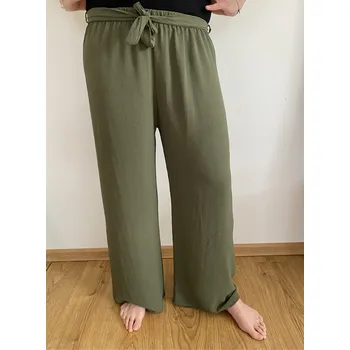 Dámské kalhoty Široké kalhoty z lehkého materiálu Barva: Tmavě modrá, Velikost: UNI