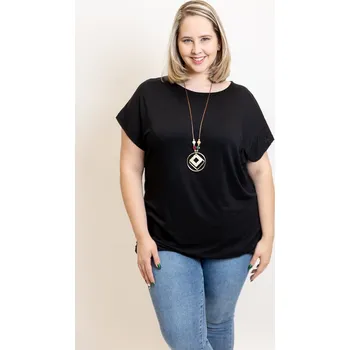 Dámské tričko Italy fashion Dámské tričko MATYLDA Barva: Černá, Velikost: UNI: XL-4XL