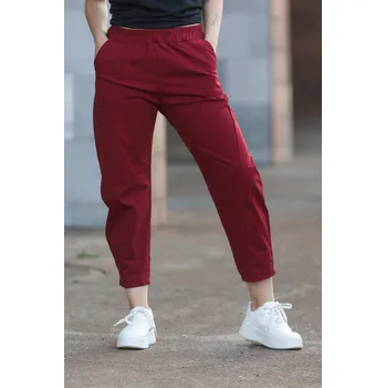 Dámské kalhoty Italy fashion Teplákové kalhoty LENY Barva: Vínová, Velikost: UNI: S-menší L