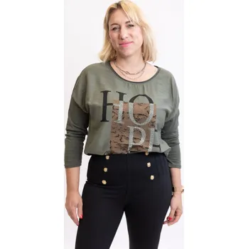 Pánské tričko Italy fashion Tričko HOPE Barva: Khaki, Velikost: UNI: M-2XL