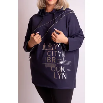 Dámské šaty Italy fashion Tunika BROOKLYN Barva: Modrá, Velikost: UNI - L-2XL