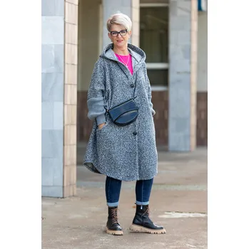 Dámský kabát Italy fashion Přechodový kabát TRACY Barva: Šedá, Velikost: UNI: L-3XL