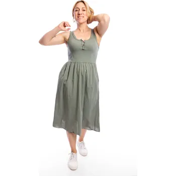 Dámské šaty Italy fashion Letní šaty AMANDA Barva: Khaki, Velikost: UNI: M-XL