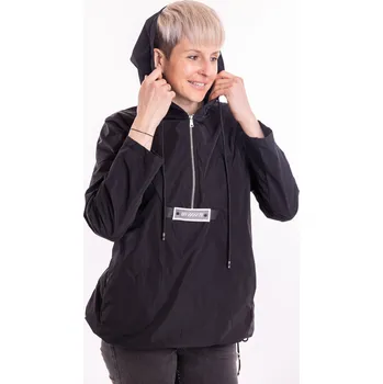 Dámská bunda Italy fashion Krátká šusťáková bunda Barva: Černá, Velikost: UNI