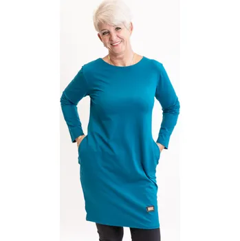Dámské šaty Italy fashion Simply Cotton Barva: Petrolejová, Velikost: UNI: L-2XL