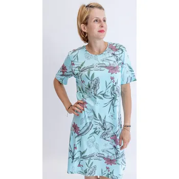 Dámské noční prádlo Benter Dámská noční košile FIBIE [46770] Barva: tyrkysová, Velikost: XL