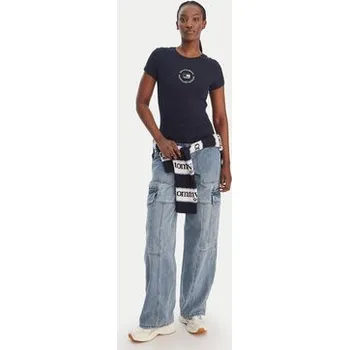 Pánské oblečení Tommy Jeans T-Shirt DW0DW22273 Tmavomodrá Slim Fit S