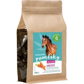 Pamlsek pro psa Konopné pamlsky pro koně – mrkvová příchuť – 500 g – Zelená Země