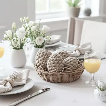 Velikonoční dekorace Lněné vajíčko (velikonoční dekorace)