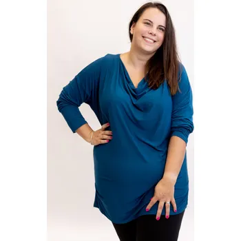 Dámské oblečení Italy fashion Dámské tričko REGULAR maxi Barva: Petrolejová, Velikost: UNI: 2XL-4XL