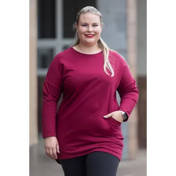 Dámská tunika Italy fashion Dámská tunika VESNA Barva: Vínová, Velikost: UNI: XL-3XL