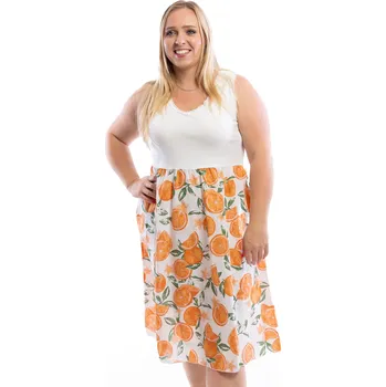 Dámské šaty Italy fashion Letní šaty FRUTA Barva: Bílá, Velikost: UNI: M-XL