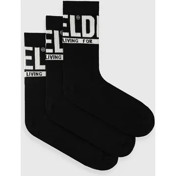 Ponožky Diesel SKM-RAY-THREEPACK 3-pack 00SAYJ.2QATV černá 99X, vel. L