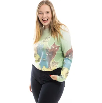 Dámský svetr F.J.J. Svetr KITTEN Barva: Zelená, Velikost: L/XL