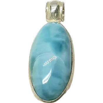 Přívěsek Larimar přívěsek ovál velký 7,6 g, 2,5 cm modrá