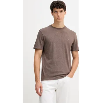 Pánská móda Bavlněné tričko United Colors of Benetton 3UWFU10AU hnědá 98X, vel. S