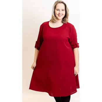 Dámské šaty Italy fashion Šaty PATRICIA Barva: Vínová, Velikost: UNI: 2XL-5XL