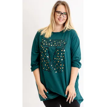 Italy fashion Tunika SALMA Barva: Zelená, Velikost: UNI: 2XL-4XL