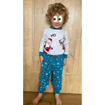 Chlapecké pyžamo Kugo Klučičí Vánoční pyžámko Santa a Sob Barva: Petrolejové nohavice, Velikost: 128