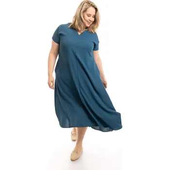 Dámské šaty Italy fashion Dlouhé šaty CASIOPEA Barva: Petrolejová, Velikost: UNI: L-2XL