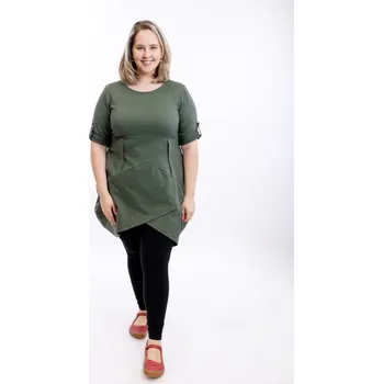 Dámské šaty Italy fashion Šaty TARA Barva: Khaki, Velikost: UNI: L-2XL