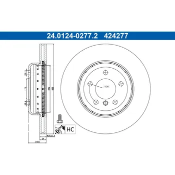 Brzdový kotouč Brzdový kotouč ATE 24.0124-0277.2