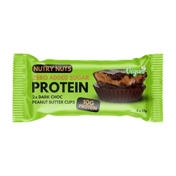Čokoláda NUTRY NUTS Proteinové košíčky - hořká čokoláda s arašídovým máslem 2 x 21 g