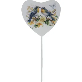 Plechový zápich srdce K4605