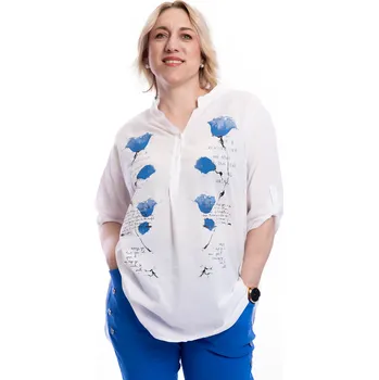 Dámská košile Italy fashion Dámská košile CREATIVE Barva: Modrá písmo, Velikost: UNI: M-XL