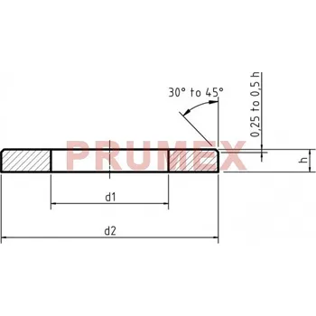 Matice Podložka plochá zkosená DIN 125B M39 zinkovaná ocel 100HV (40x72x6)
