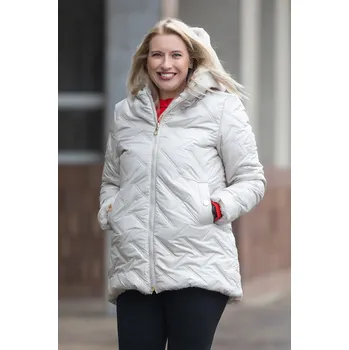 S'WEST Bunda s kožíškem KORI [B8392-12012] Barva: Krémová, Velikost: 44