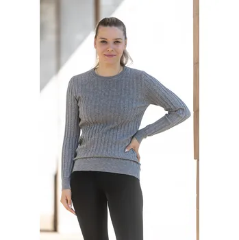 Dámské oblečení F.J.J. Dámský svetr LIANA [24508] Barva: Šedá, Velikost: UNI: S-XL