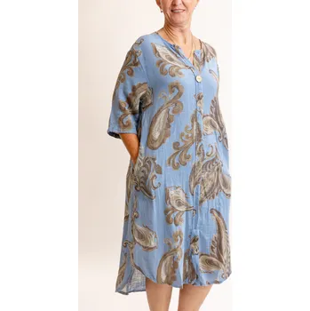 Dámské šaty Italy fashion Šaty FABIANO Barva: Modrá, Velikost: UNI - L-2XL