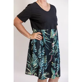 Dámské šaty Italy fashion Šaty BOTANICA Barva: Černá, Velikost: UNI - XL-3XL