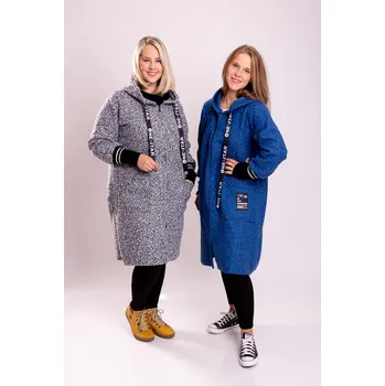 Dámský kabát Italy fashion Kabát STAR Barva: Khaki, Velikost: UNI - L-2XL