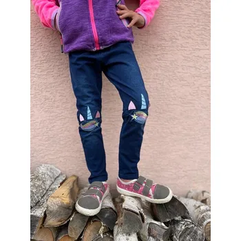 Dívčí legíny Kugo Jednorožec zateplené holčičí legíny Barva: Tmavě modrá, Velikost: 104/110