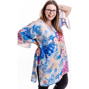 Dámská tunika Italy fashion Vzdušná tunika ORIENT Barva: Růžová, Velikost: UNI - L-2XL