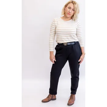 Dámské kalhoty Italy fashion Teplákové kalhoty HEART Barva: Černá, Velikost: UNI: M/L