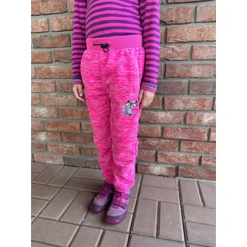 KUGO fleesové tepláky pro holky [FM9719] Barva: Růžový melír, Velikost: 110