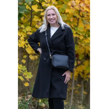 Dámský kabát Italy fashion Elegantní zimní kabát SIGMA Barva: Černá, Velikost: 3XL