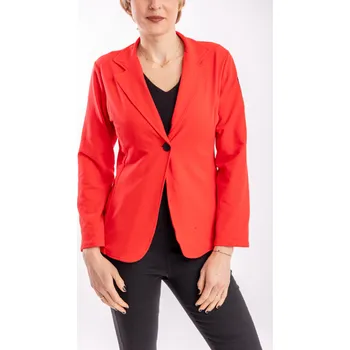 Dámské sako Italy fashion Pružné sako CITY Barva: Červená, Velikost: UNI - M-XL