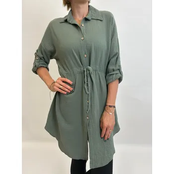 Dámské oblečení Italy fashion Šaty LENA Barva: Khaki, Velikost: UNI: M-XL