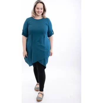 Dámské šaty Italy fashion Šaty TARA Barva: Petrolejová, Velikost: UNI: L-2XL