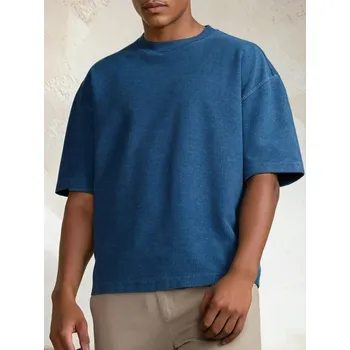 Pánská mikina Sinsay - Mikina s krátkými rukávy - indigo - 846DT-57X - 846DT-57X-M