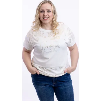 Italy fashion Dámské tričko WONDERFUL Barva: Bílá, Velikost: UNI: L/XL