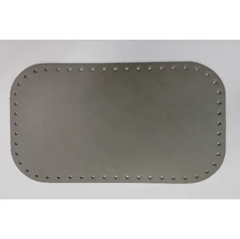 Dno na kabelku eko kůže - ovál 18 x 28 cm - šedá