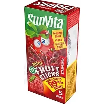 Čokoláda SunVita Fruit Sticks ov.tyčinky mini jahoda 5x10g