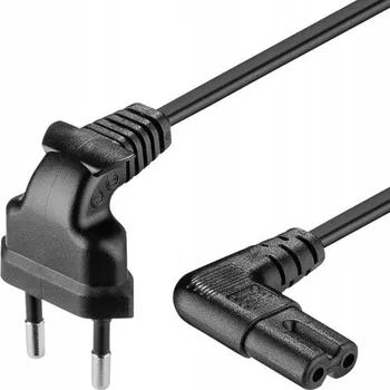 Napájecí kabel Napájecí kabel "osmička" C7 Goobay 2x90 černý 1,5 m pro TV, konzoli, rádio