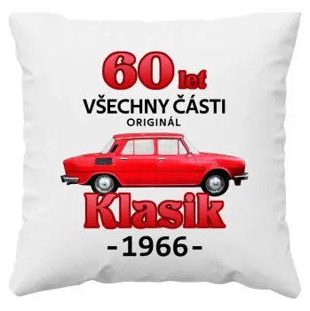 Žertovný předmět 60 let - všechny části originál - Klasik 1966 - polštář s potiskem- Tričkový.cz