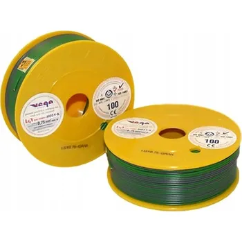 elektrický kabel Kabel LGY/H05V-K 0,75 mm2 100m Zeleno-Fialový